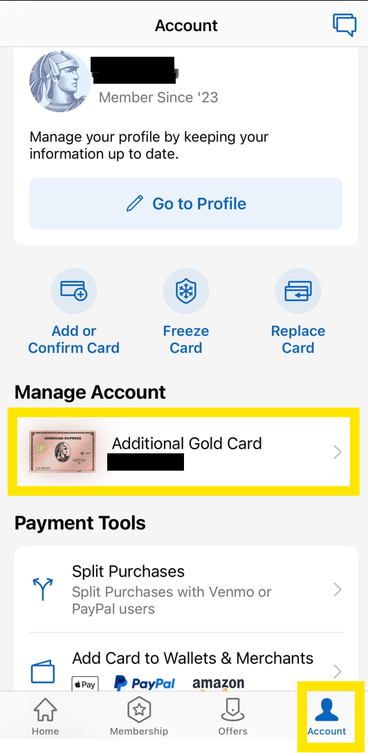 TOP画面のAccountからManage-Accountを選択します。
