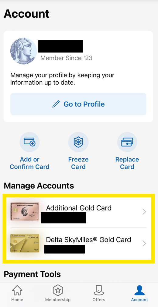 追加したカードがTOP画面に表示されているか確認しましょう。