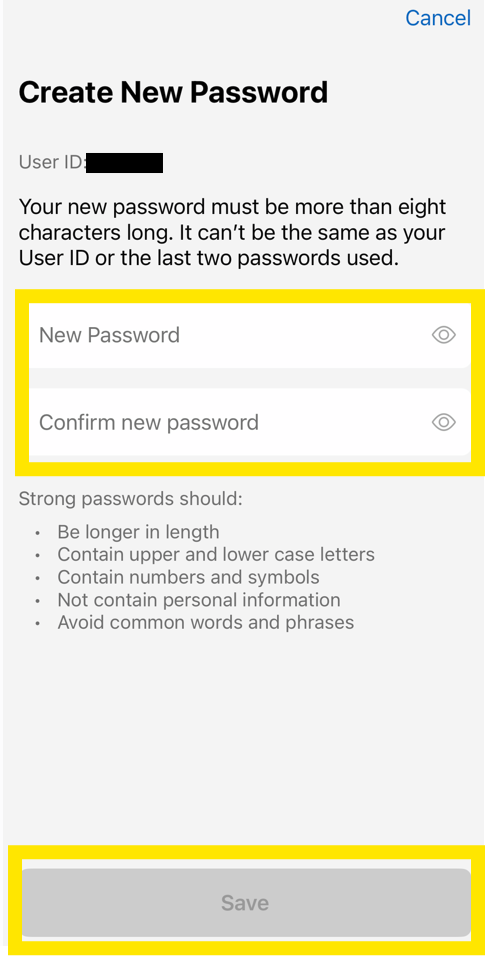 パスワード入力、忘れた方は新しくパスワードを設定します。