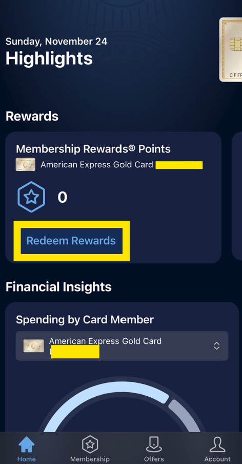 ポイントの交換・利用はRedeem Rewardsから簡単にできます。