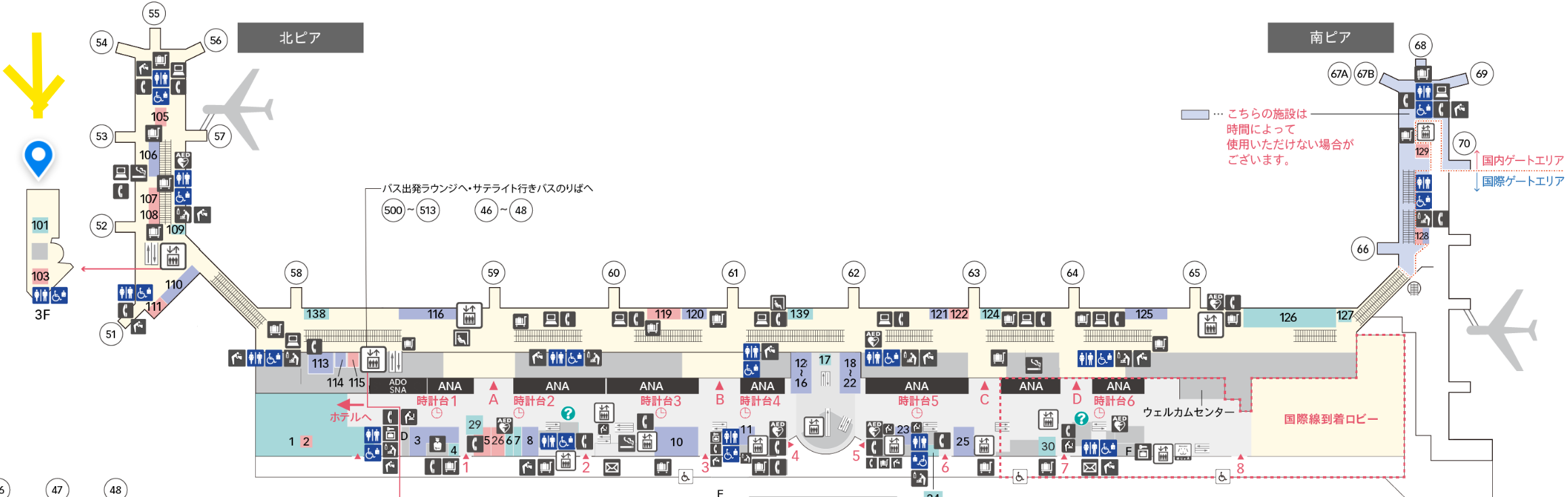 羽田空港第２ターミナルPOWER-LOUNGE-NORTH場所